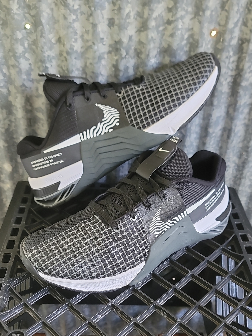 Womens Nike Metcon 8 Trainers "Black/Dark Smoke Grey" Wmns 9 Great Cond! - Picture 2 of 11